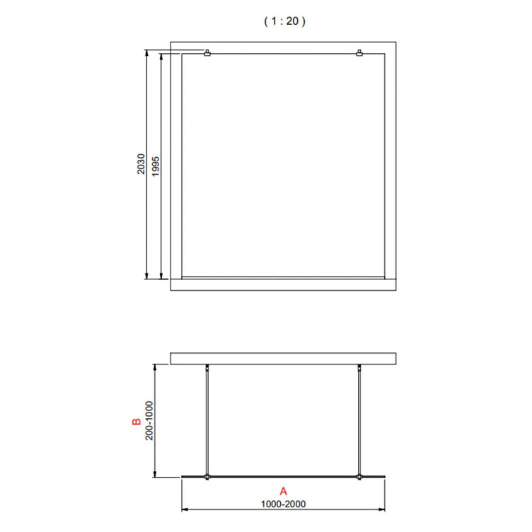 INR Dusjvegg ARC 43 Frame Måltilpasset