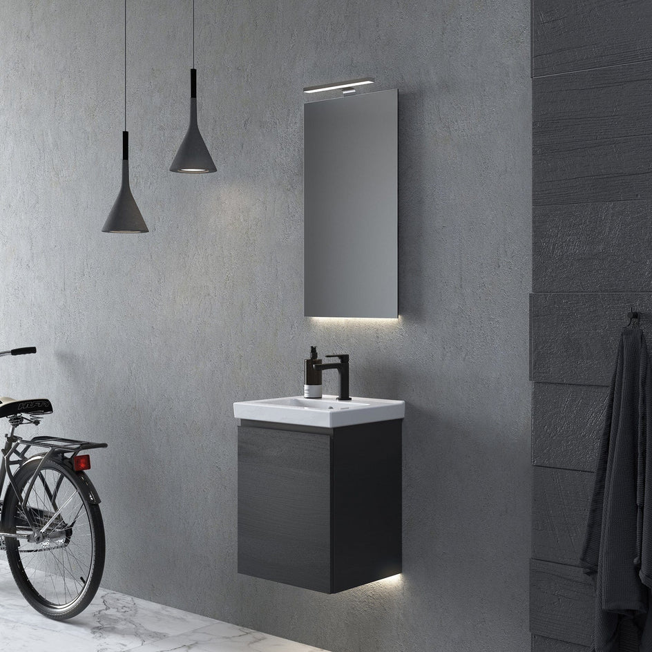 INR FEEL Speil med Belysningsarmatur og Underbelysning LED B400-1000xH720/755xD30/95mm INR Iconic Nordic Rooms Baderomsspeil