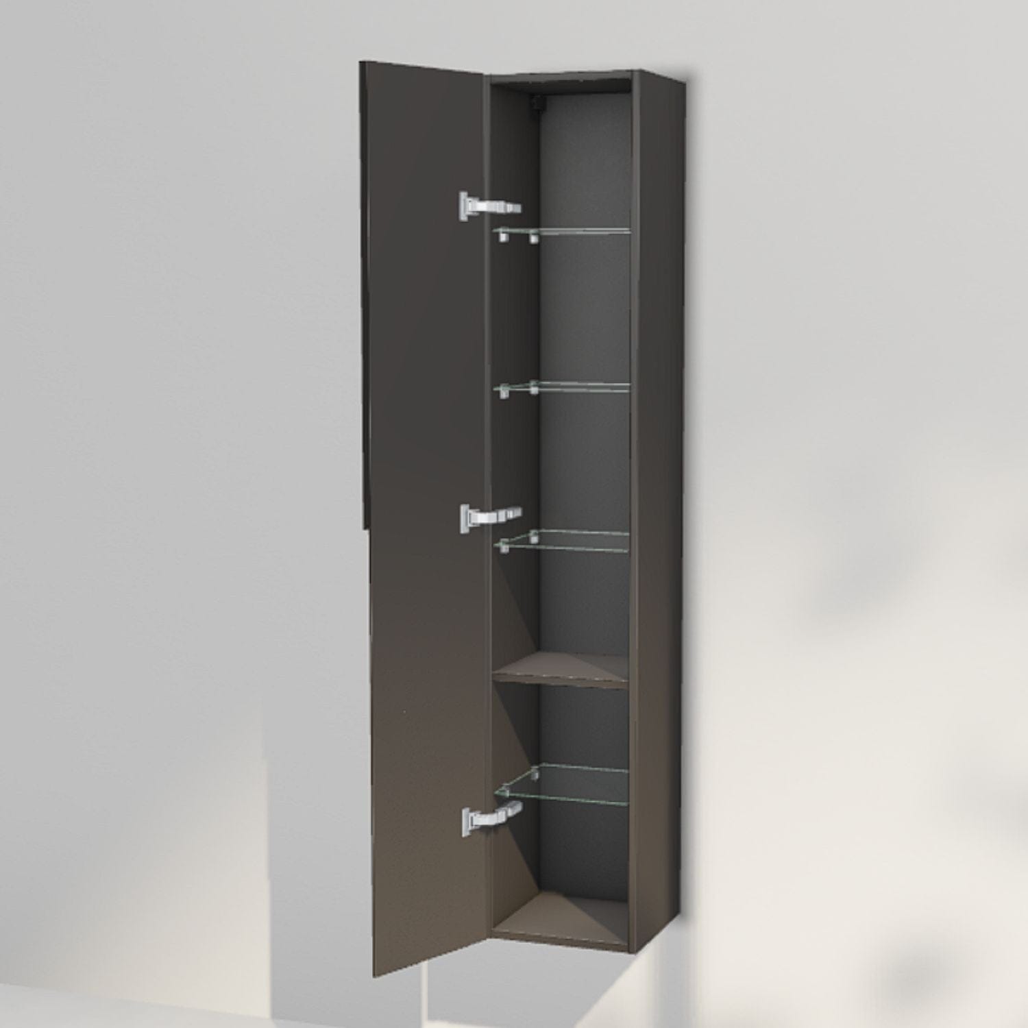 INR Grip 30/30 Høyskap Carbon grey / 30cm / Venstre INR Iconic Nordic Rooms Høyskap bad INR-395653V