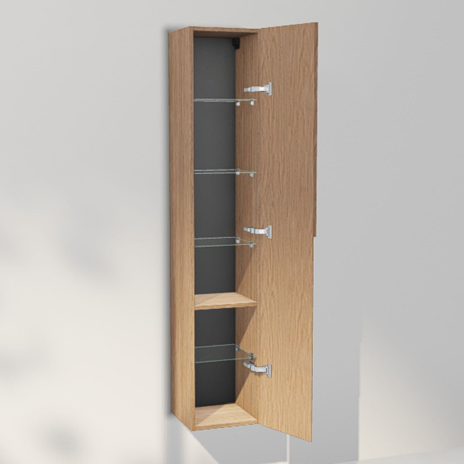INR Grip 30/30 Høyskap Natural oak / 30cm / Høyre INR Iconic Nordic Rooms Høyskap bad INR-395634H