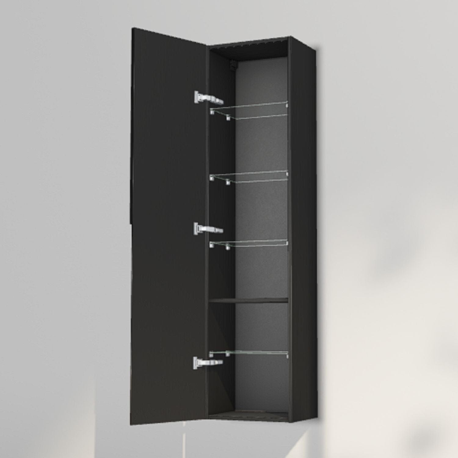 INR Grip 40/30 Høyskap Black oak / 40cm / Venstre INR Iconic Nordic Rooms Høyskap bad INR-395739V