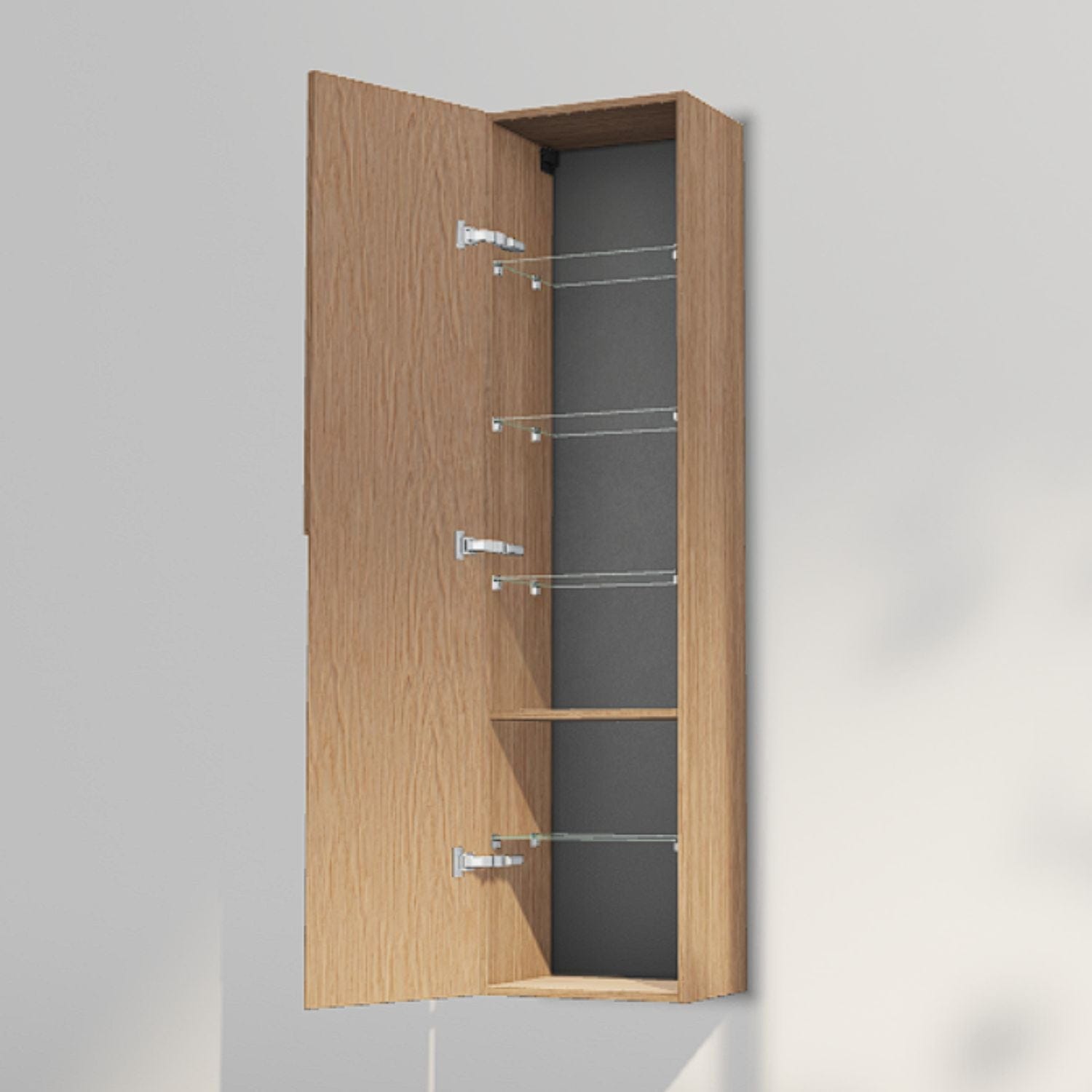 INR Grip 40/30 Høyskap Natural oak / 40cm / Venstre INR Iconic Nordic Rooms Høyskap bad INR-395734V