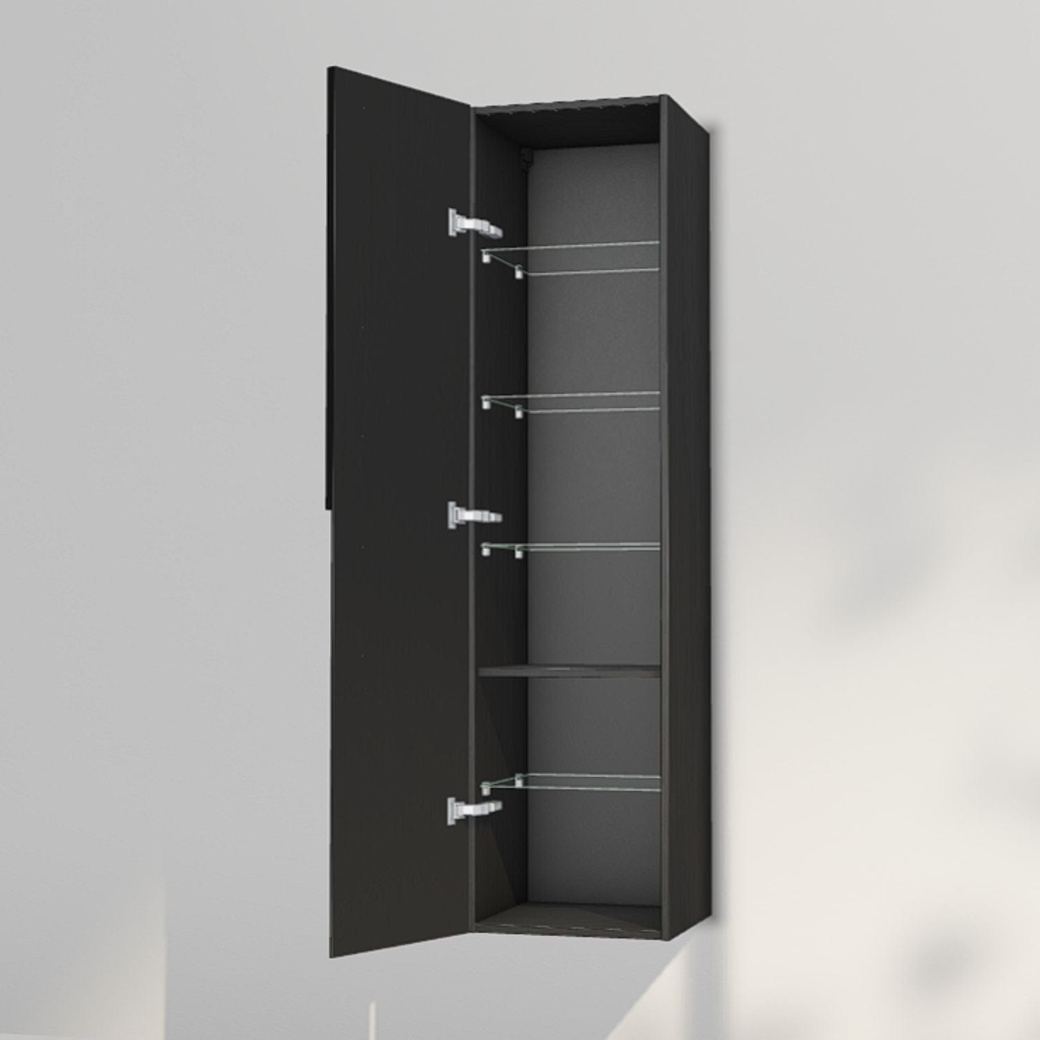 INR Grip 40/40 Høyskap Black oak / 40cm / Venstre INR Iconic Nordic Rooms Høyskap bad INR-395839V