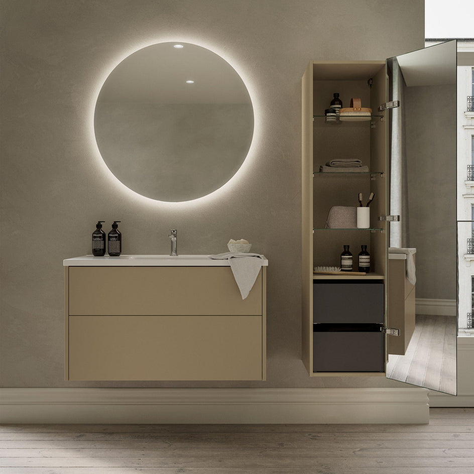 INR TWIN 40 Høyskap med 4 Hyller og 2 Skuffer B400xH1600xD390mm INR Iconic Nordic Rooms Høyskap bad