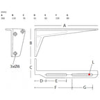 Intra veggkonsoll for RS72 260mm