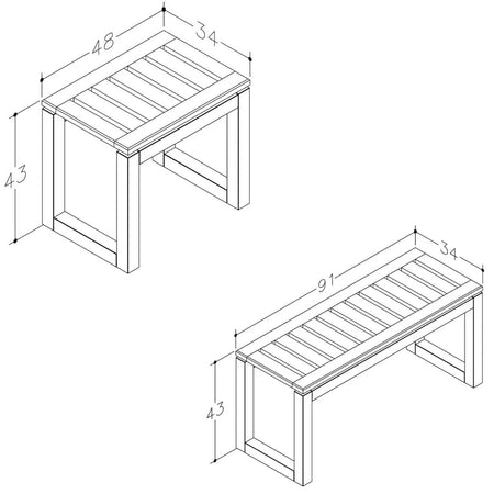 Korsbakken Benk Heltre - lys eik