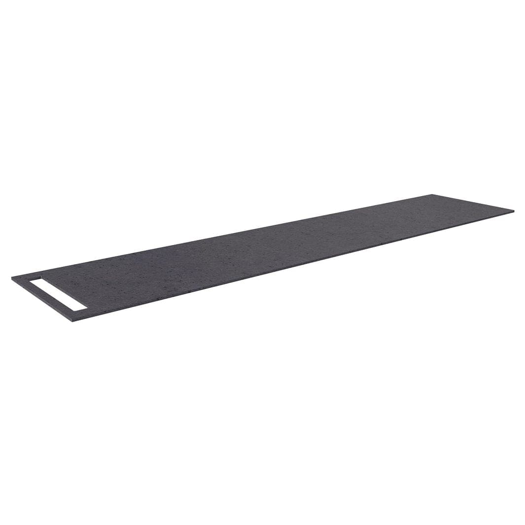 Korsbakken Benkeplate HPL med 1 håndkleholder Antrasitt / 1 side / 210cm Korsbakken Benkeplate bad KO-513419210