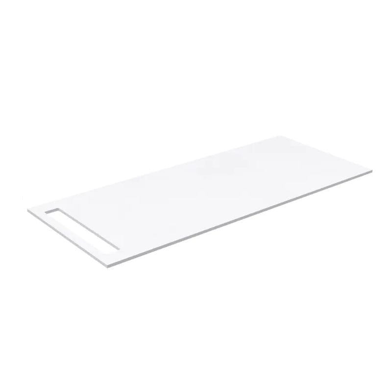 Korsbakken Benkeplate HPL med 1 håndkleholder Hvit matt / 1 side / 110cm Korsbakken Benkeplate bad KO-513402110