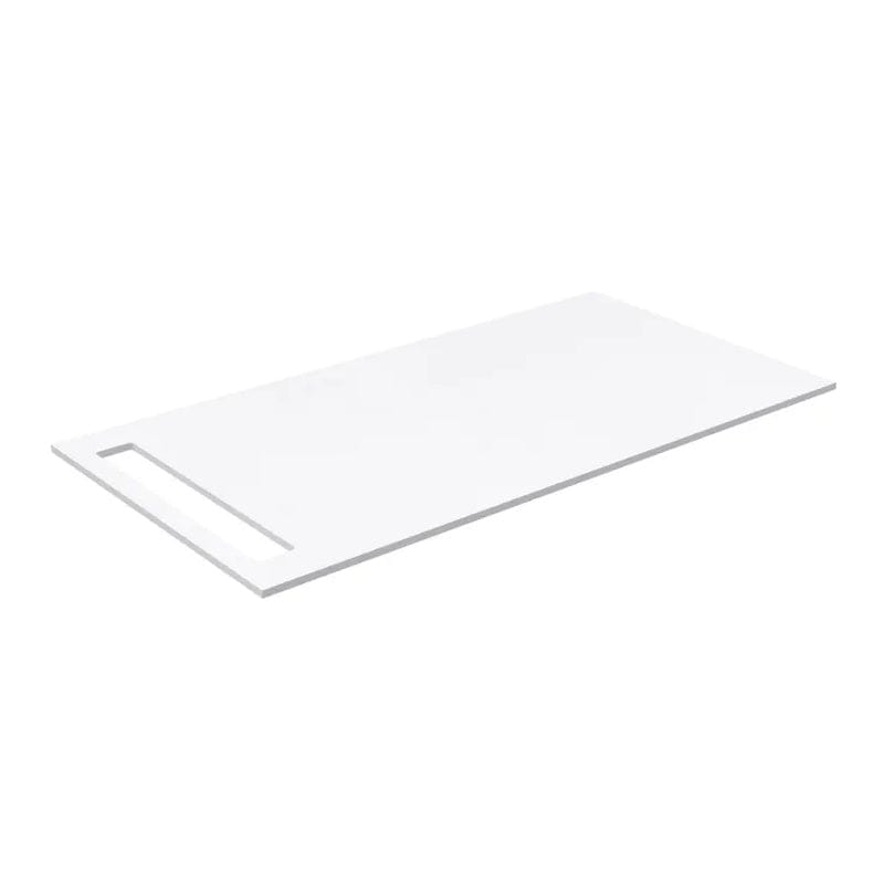 Korsbakken Benkeplate HPL med 1 håndkleholder Hvit matt / 1 side / 90cm Korsbakken Benkeplate bad KO-513402090