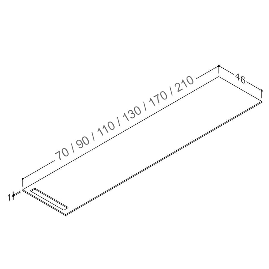 Korsbakken Benkeplate HPL med 1 håndkleholder Korsbakken Benkeplate bad