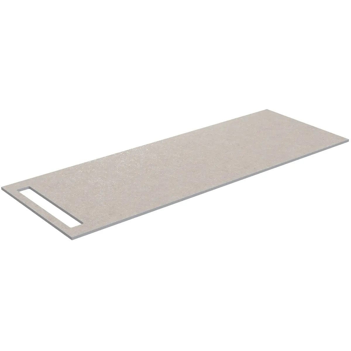 Korsbakken Benkeplate HPL med 1 håndkleholder Sand / 1 side / 130cm Korsbakken Benkeplate bad KO-513480130