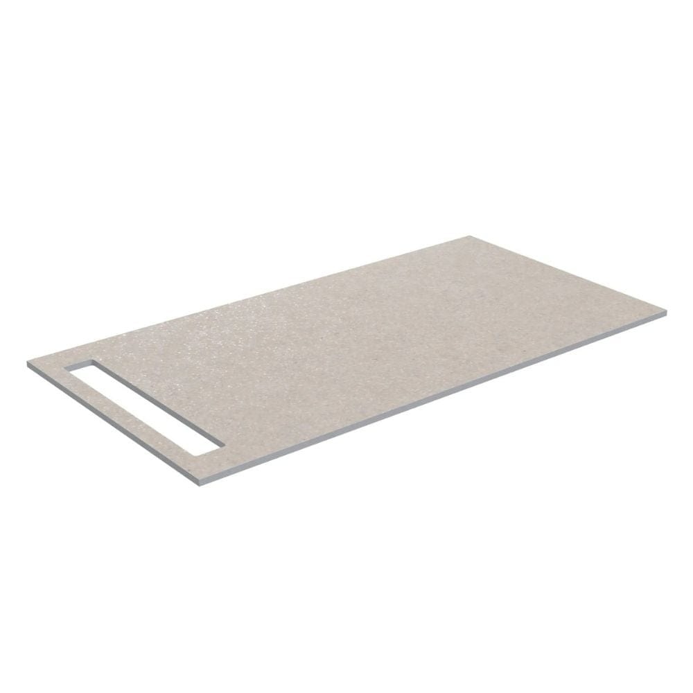 Korsbakken Benkeplate HPL med 1 håndkleholder Sand / 1 side / 90cm Korsbakken Benkeplate bad KO-513480090