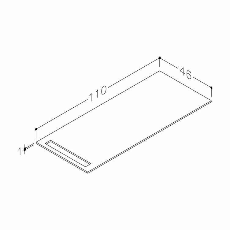 Korsbakken Benkeplate HPL med 1 håndkleholder