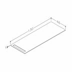 Korsbakken Benkeplate HPL med 1 håndkleholder