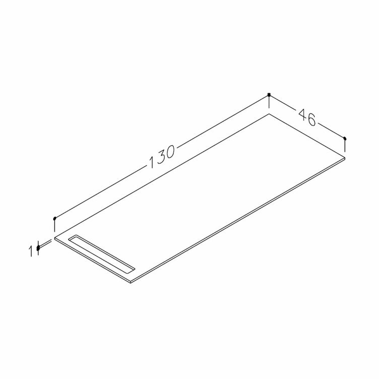 Korsbakken Benkeplate HPL med 1 håndkleholder