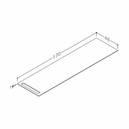 Korsbakken Benkeplate HPL med 1 håndkleholder