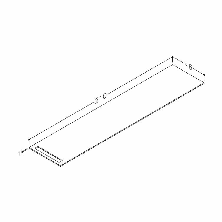Korsbakken Benkeplate HPL med 1 håndkleholder