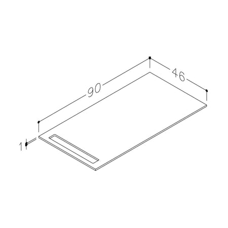 Korsbakken Benkeplate HPL med 1 håndkleholder