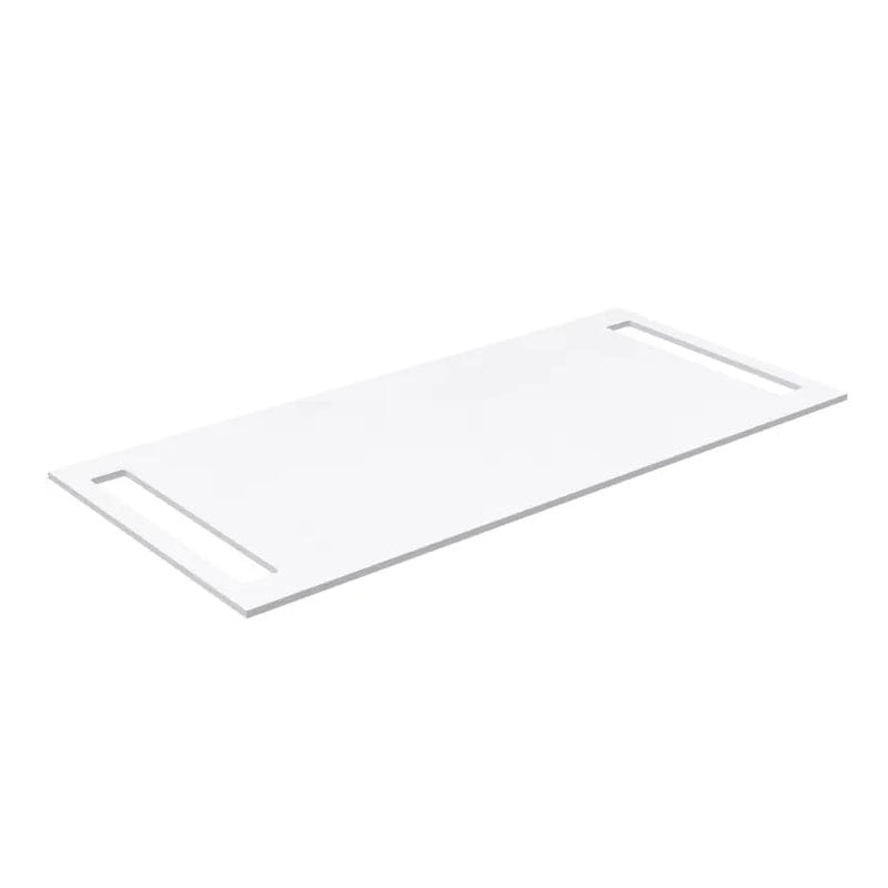 Korsbakken Benkeplate HPL med 2 side håndkleholder Hvit matt / 2 sider / 100cm Korsbakken Benkeplate bad KO-513502100