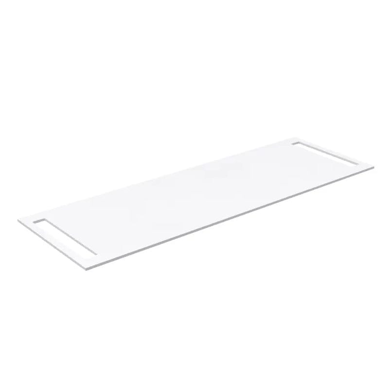 Korsbakken Benkeplate HPL med 2 side håndkleholder Hvit matt / 2 sider / 140cm Korsbakken Benkeplate bad KO-513502140
