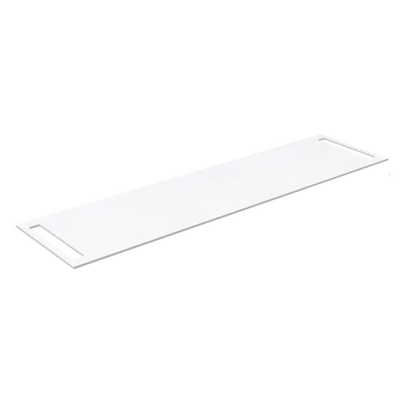 Korsbakken Benkeplate HPL med 2 side håndkleholder Hvit matt / 2 sider / 180cm Korsbakken Benkeplate bad KO-513502180