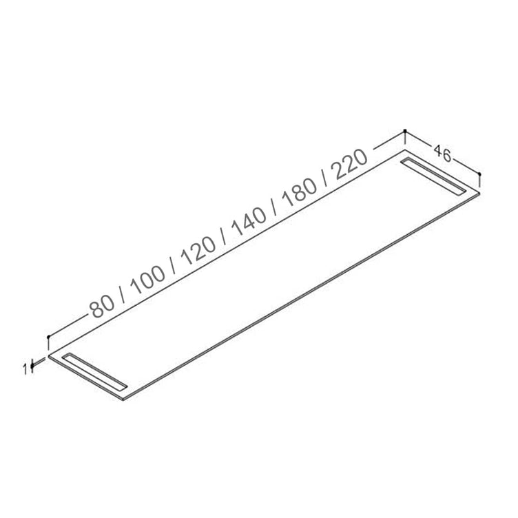 Korsbakken Benkeplate HPL med 2 håndkleholder