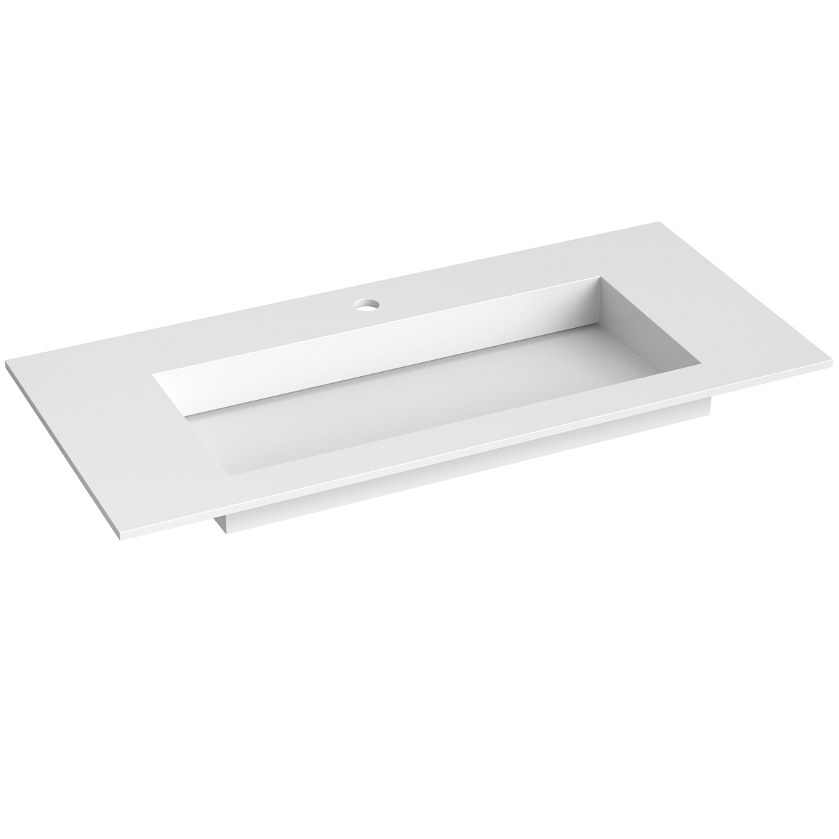 Korsbakken Corian Servant med Flat Bunn Korsbakken Baderomsservant