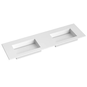 Korsbakken Corian Servant med Flat Bunn uten Kranhull