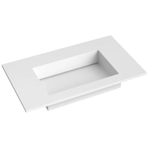 Korsbakken Corian Servant med Flat Bunn uten Kranhull