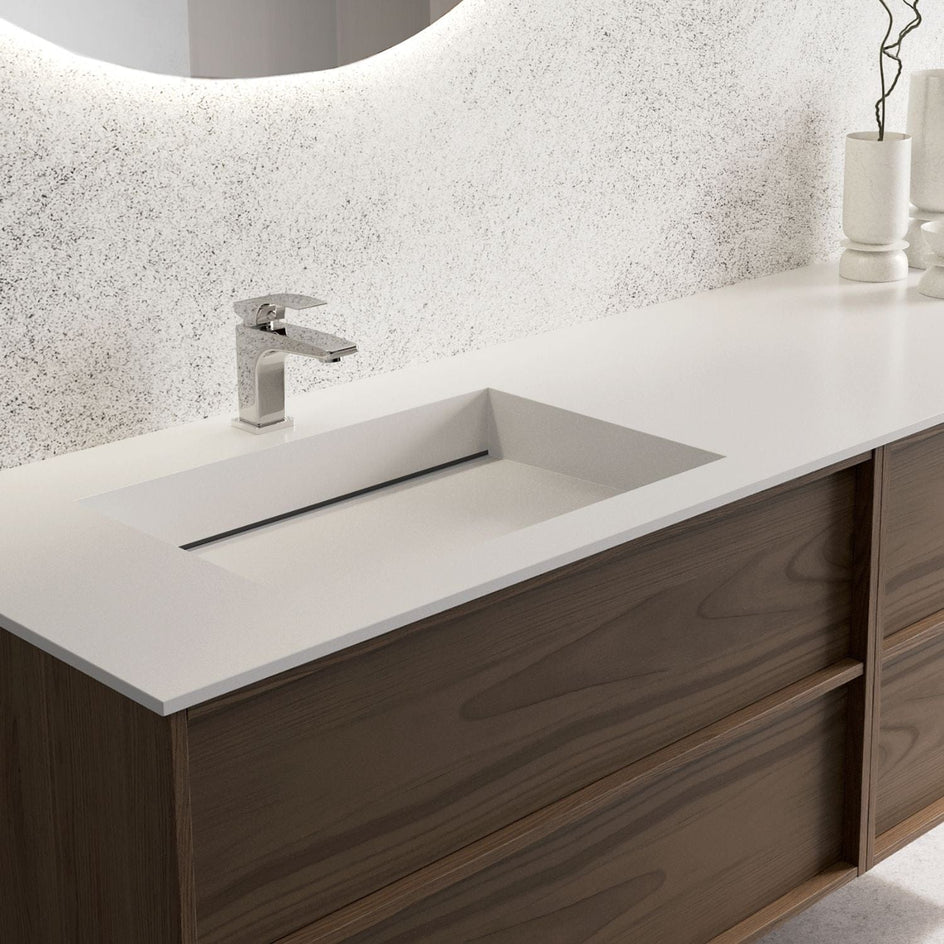 Korsbakken Corian Sidestilt Servant med Flat Bunn Korsbakken Møbelservant