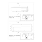 Korsbakken Corian Sidestilt Servant med Flat Bunn