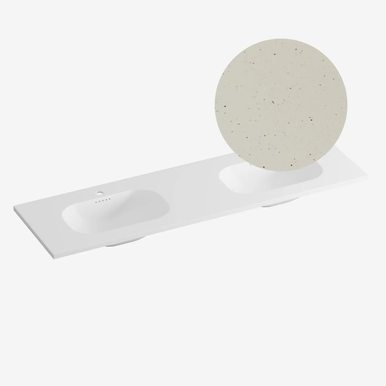 Korsbakken Nice Heldekkende Servant Terrazzo sand / 160cm dobbel Korsbakken Møbelservant KO-463221161