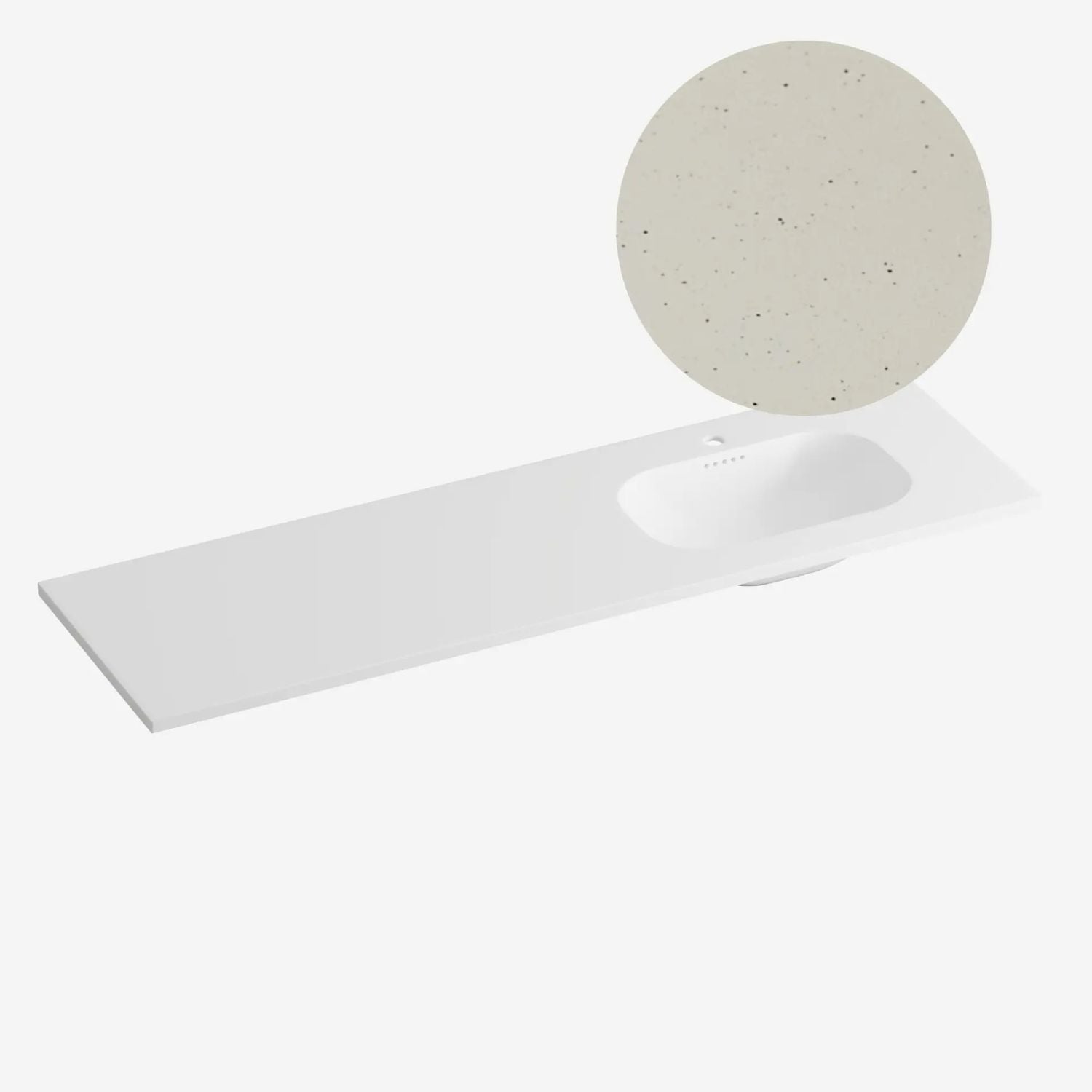 Korsbakken Nice Heldekkende Servant Terrazzo sand / 160cm høyre Korsbakken Møbelservant KO-463221166