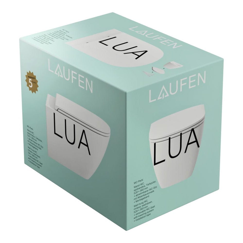 Laufen Lua Rimless Vegghengt toalett m/softclose sete Hvit Laufen Vegghengt toalett LA-H8660800000001