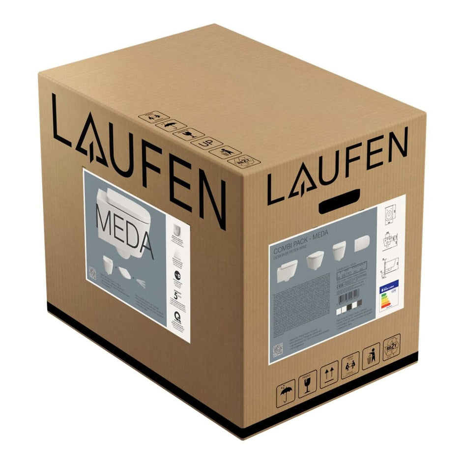 Laufen Meda Rimless Vegghengt Toalett Hvit Laufen Vegghengt toalett GRO-1389255