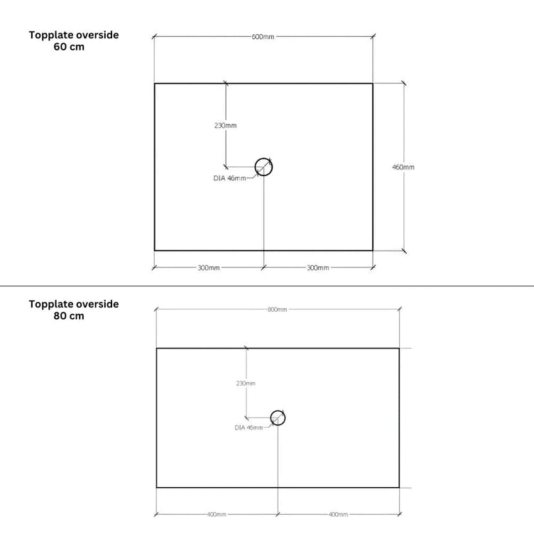 Linn Bad Corian Benkeplate for toppservant