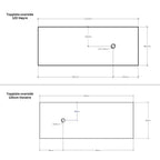 Linn Bad Corian Benkeplate for toppservant