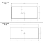 Linn Bad Corian Benkeplate for toppservant