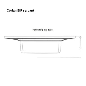 Linn Bad Eir Corian Underlimt Servant ferdig montert