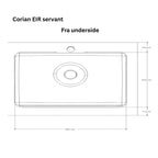 Linn Bad Eir Corian Underlimt Servant ferdig montert