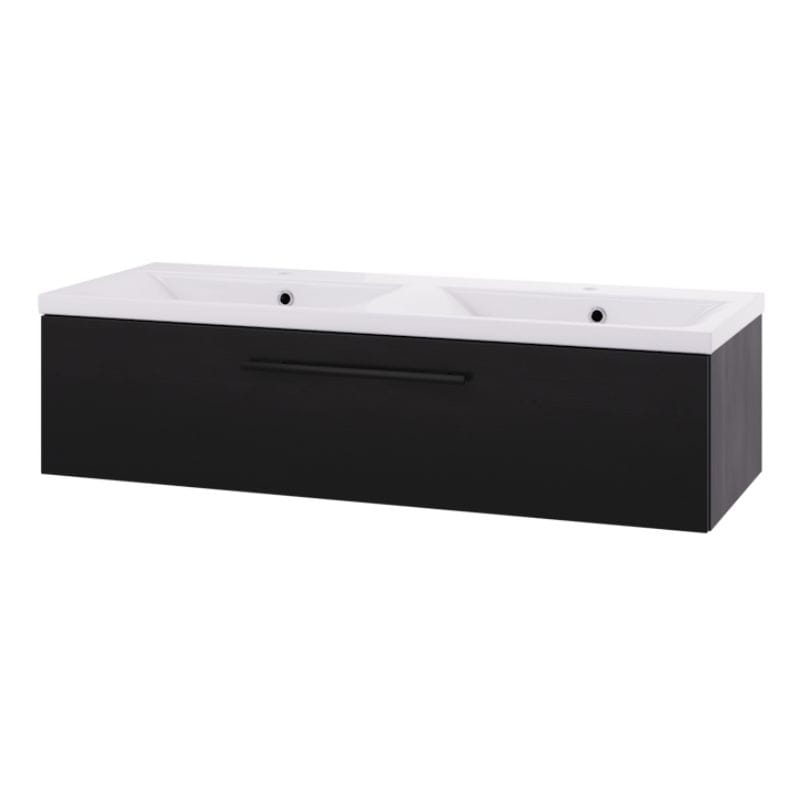 Linn Bad Ingrid D45 Servantskap med 1 skuff Svart eik / 120cm høyre Linn Bad Servantskap LB-110612H1S
