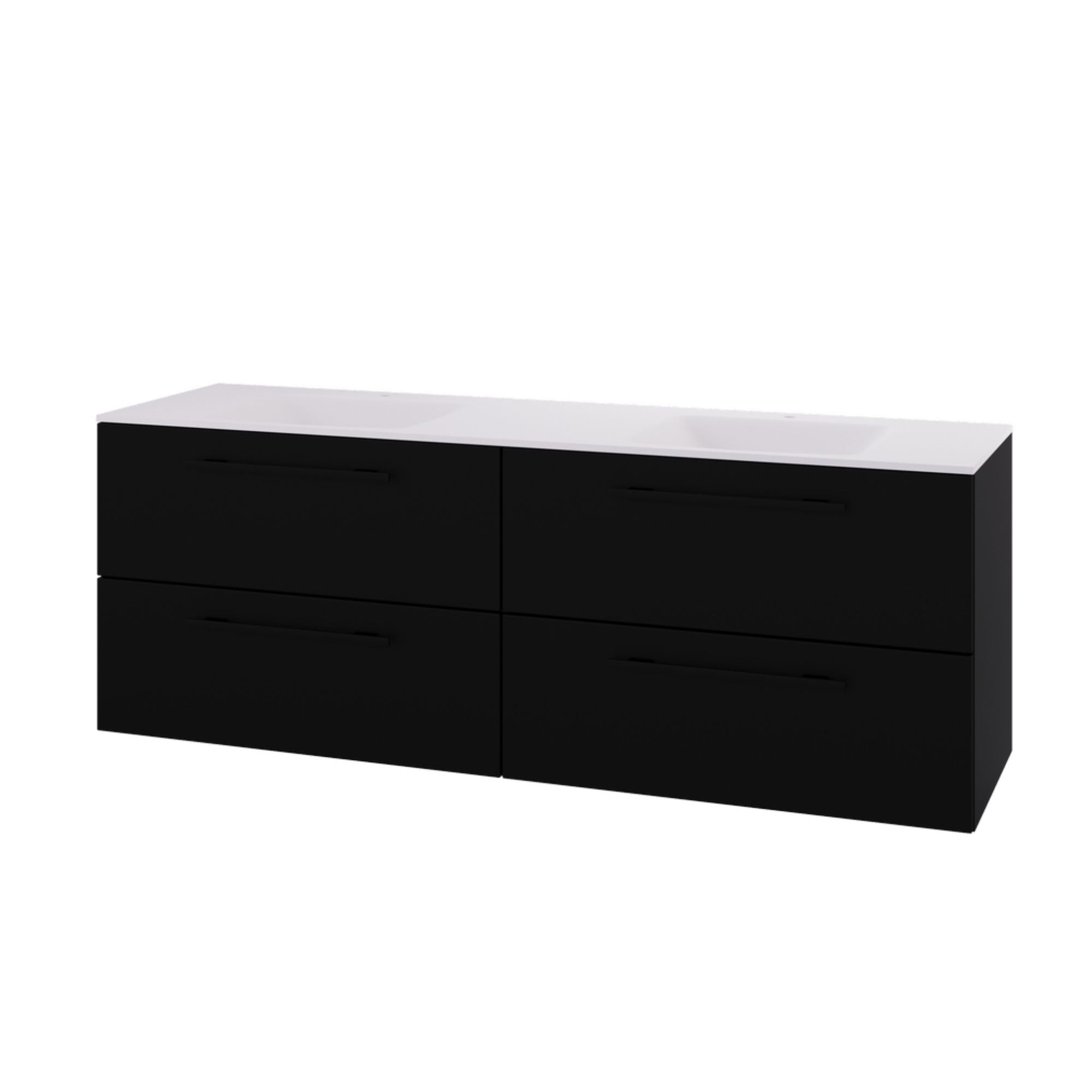 Linn Bad Ingrid D45cm Servantskap Svart matt / 160cm dobbel Linn Bad Servantskap LB-110716D