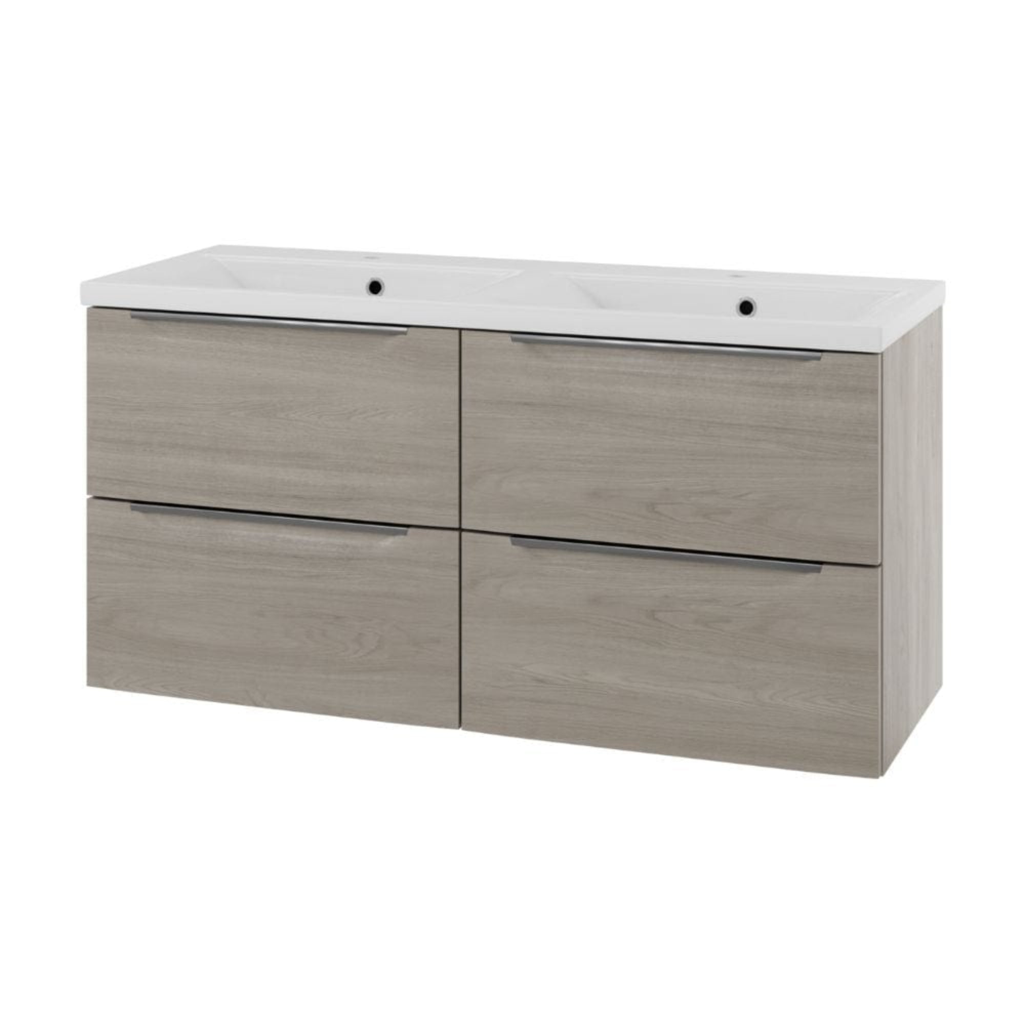 Linn Bad Mari D45cm Servantskap Lys eik / 120 cm dobbel 4skuff Linn Bad Servantskap LB-400109