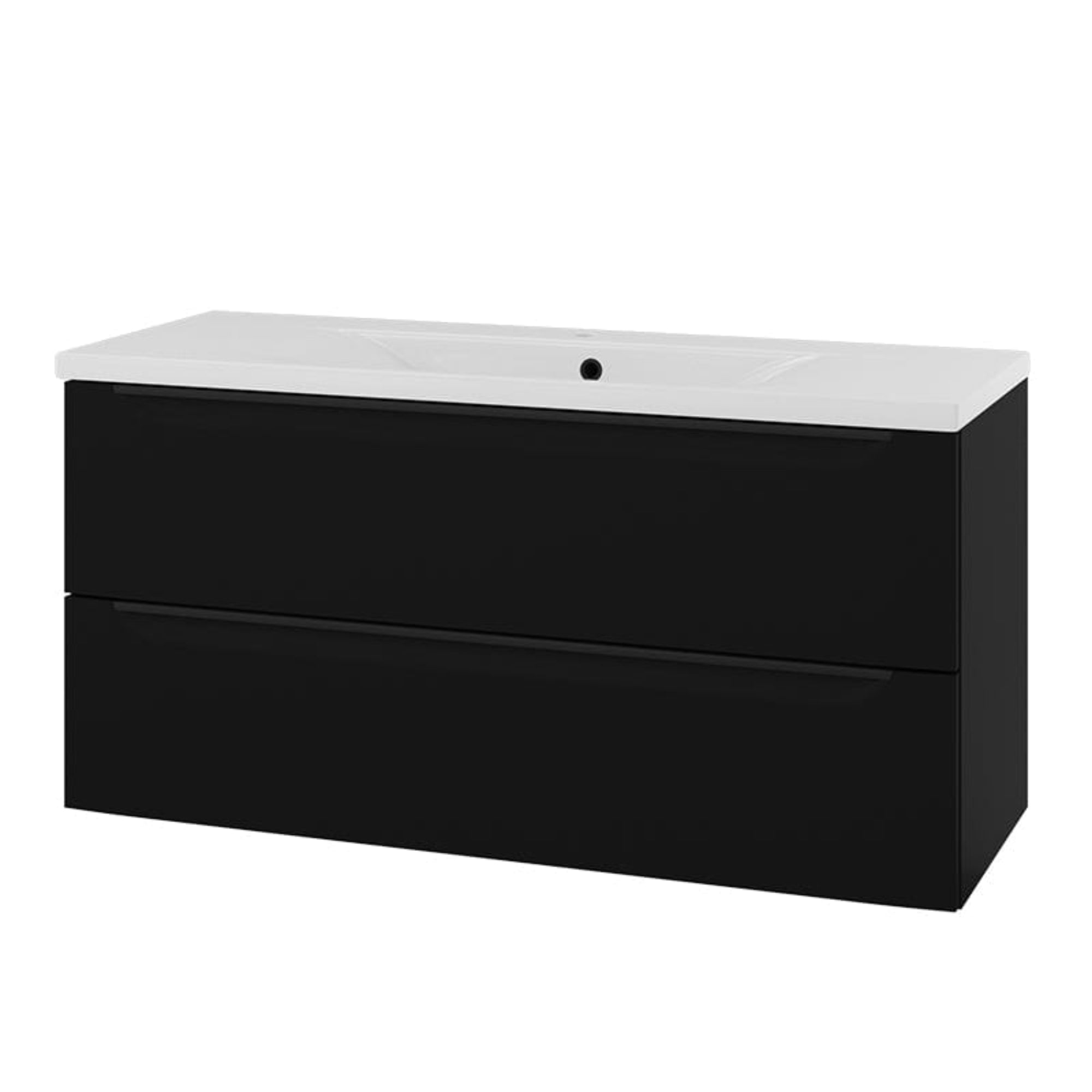 Linn Bad Mari D45cm Servantskap Svart matt / 120cm Linn Bad Servantskap LB-120712