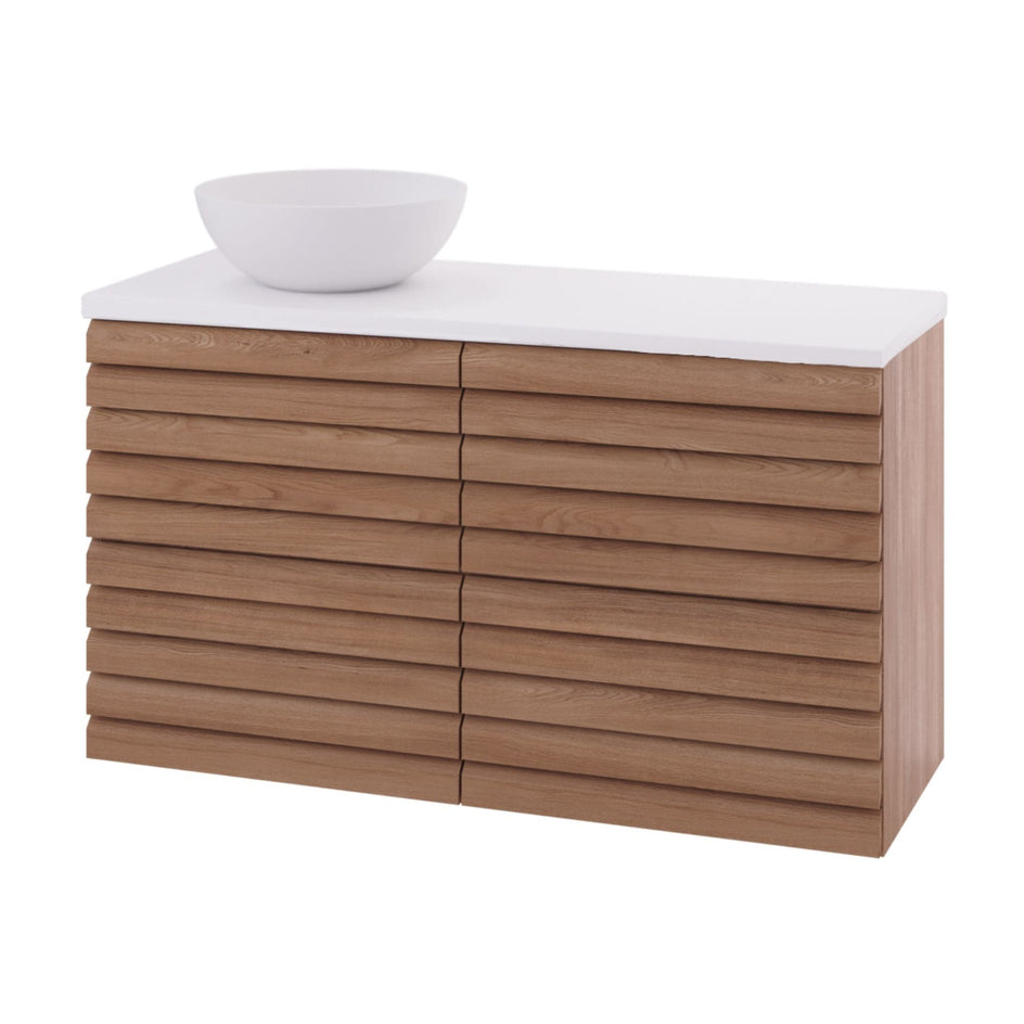 Linn Bad Selma Eikestav 2 Skuffer Heltre D45cm Servantskap Eik / 120cm / Venstre Linn Bad Servantskap LB-160522STV