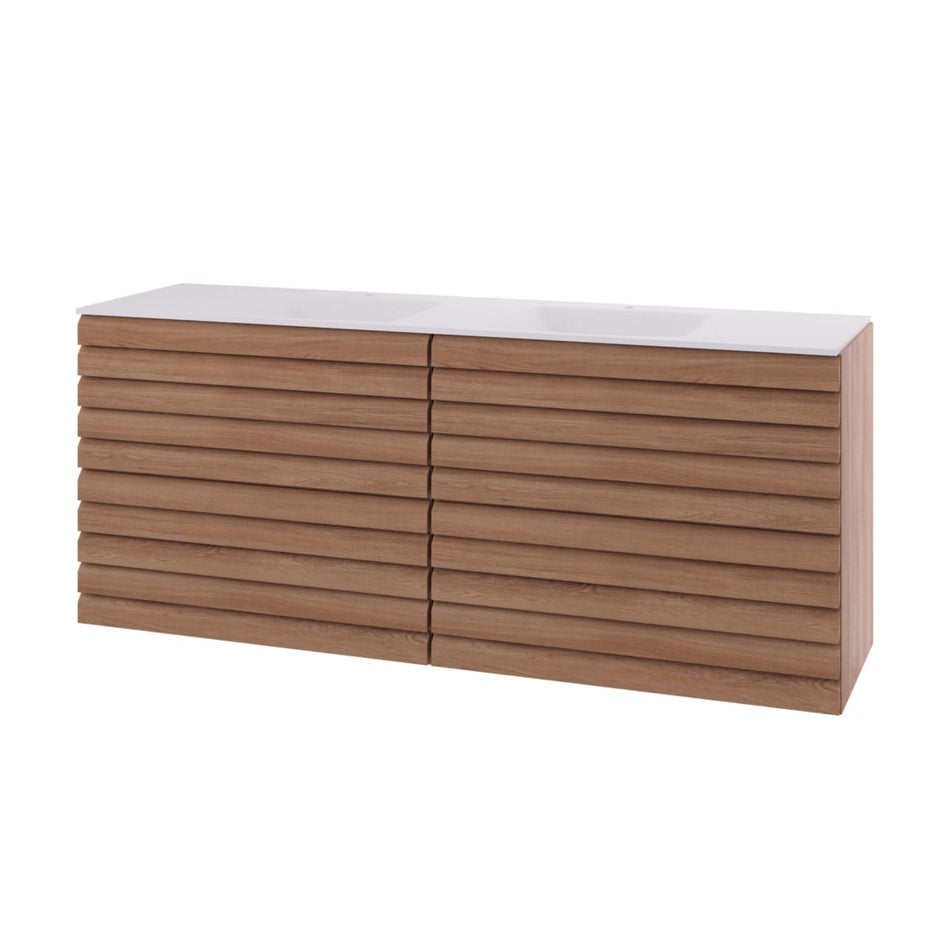 Linn Bad Selma Eikestav 2 Skuffer Heltre D45cm Servantskap Eik / 160cm / Valgfri Linn Bad Servantskap LB-160526STD