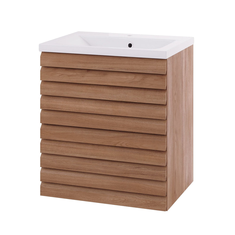 Linn Bad Selma Eikestav 2 Skuffer Heltre D45cm Servantskap Eik / 60cm / Senter Linn Bad Servantskap LB-160526ST