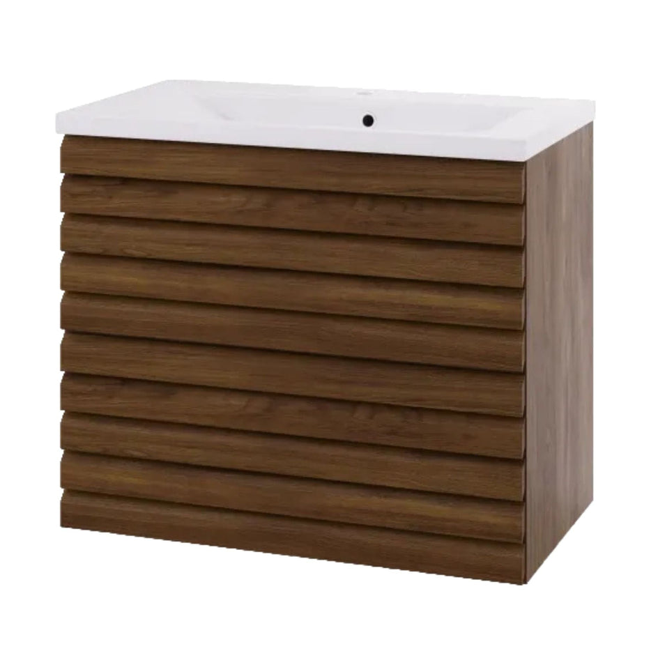 Linn Bad Selma Eikestav 2 Skuffer Heltre D45cm Servantskap Mørk eik / 100cm / Senter Linn Bad Servantskap LB-160820ST