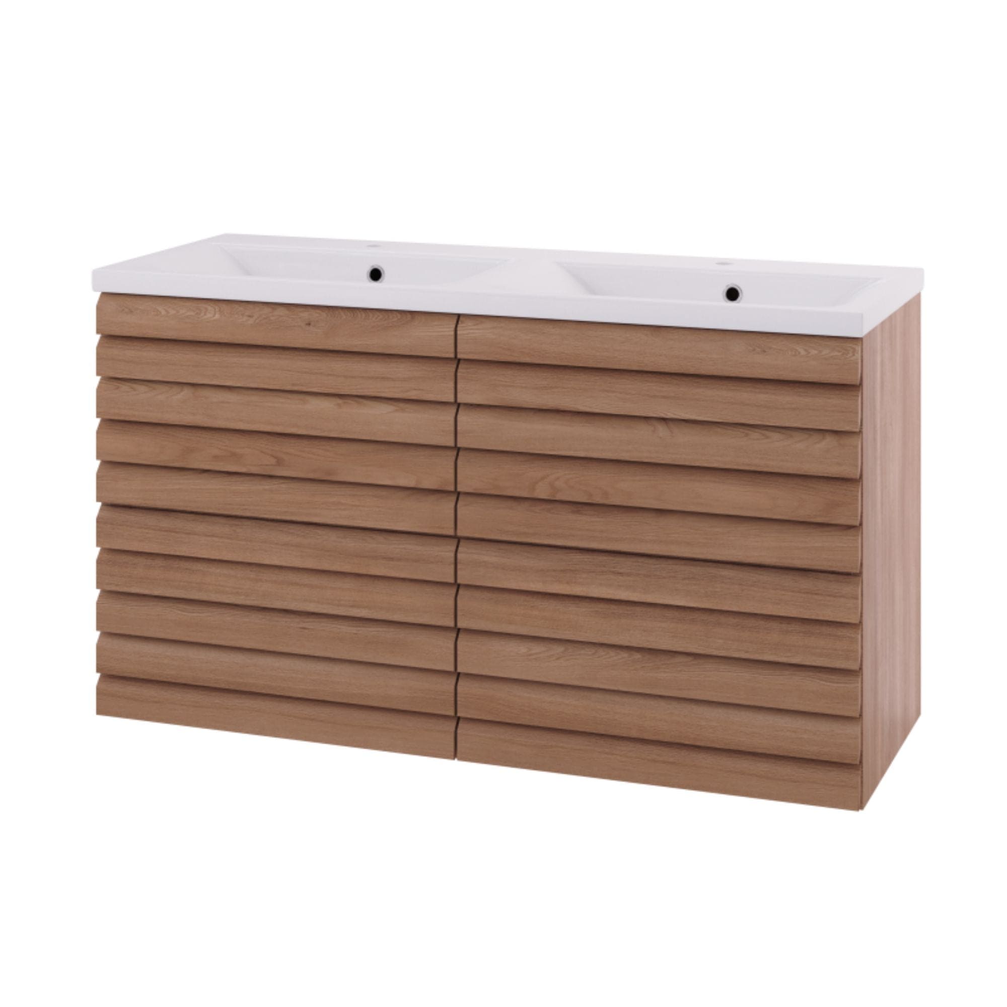 Linn Bad Selma Eikestav Servantskap 2 Skuffer D45cm Eik / 120cm / Dobbel Linn Bad Servantskap LB-160522STD
