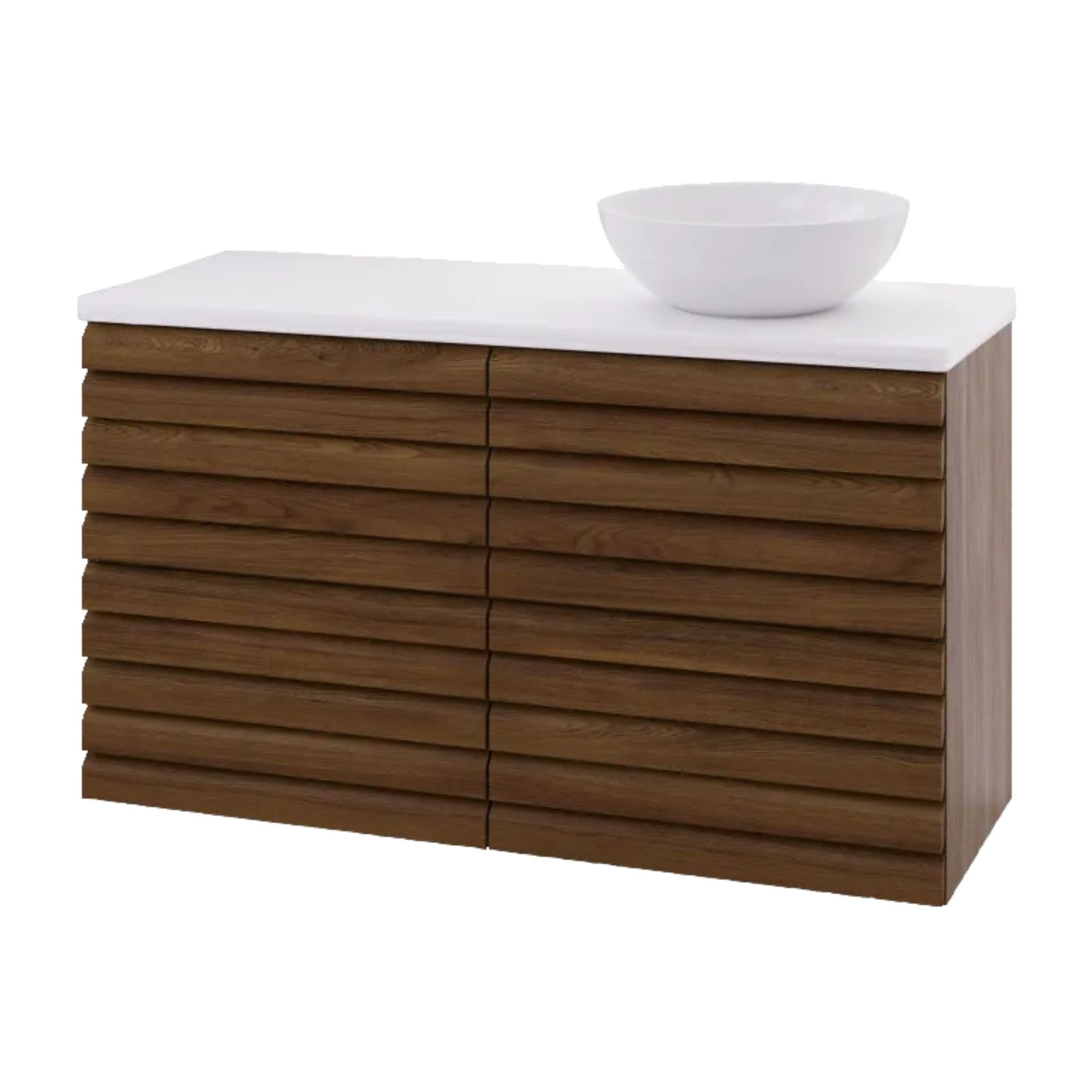 Linn Bad Selma Eikestav Servantskap 2 Skuffer D45cm Mørk eik / 120cm / Høyre Linn Bad Servantskap LB-160822STH